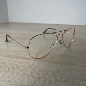 Ray-Ban RB3025 Gold Aviator Large Metal Sunglasses 001/51 58-14 Excellent Cond